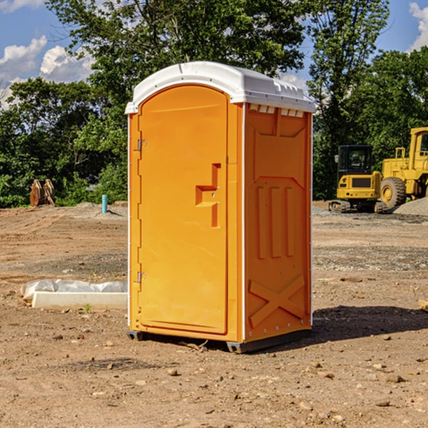 how often are the portable restrooms cleaned and serviced during a rental period in New Sharon Iowa